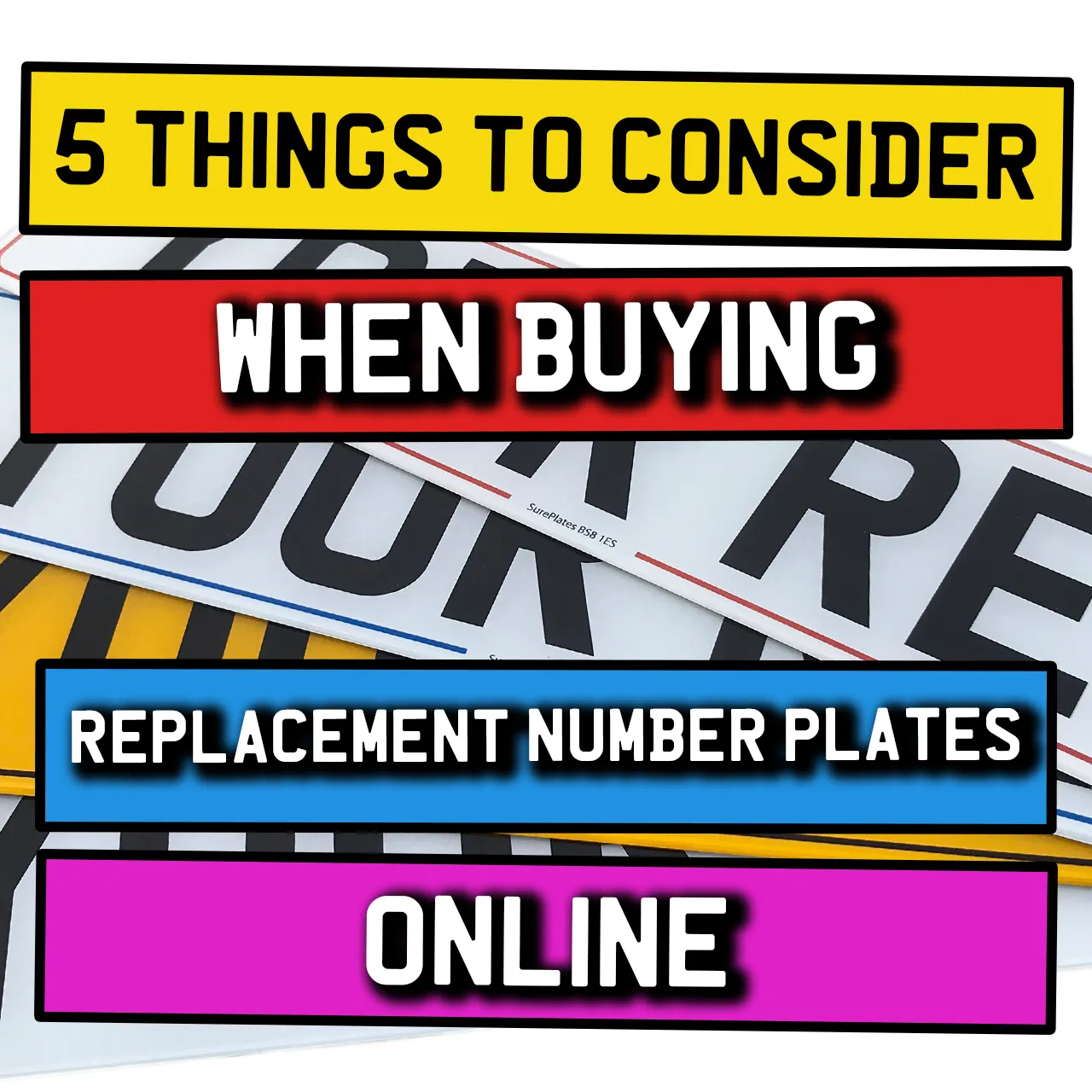 5 things to consider when buying replacement number plates online