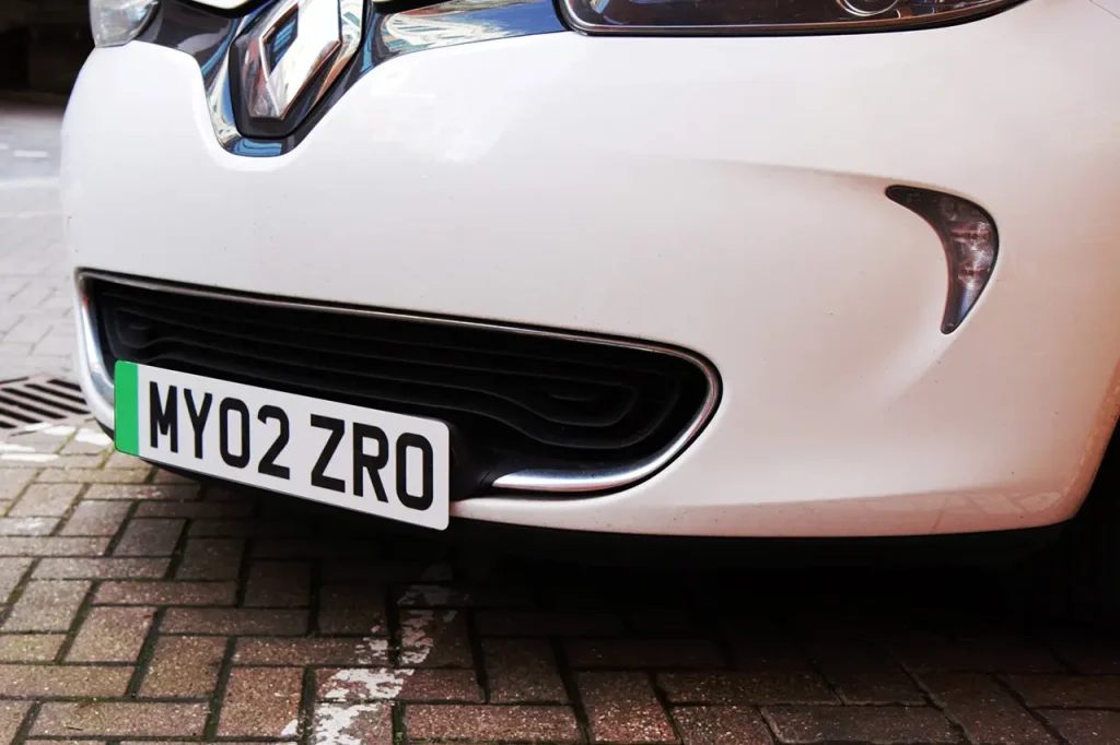 Green Flash uk number plate law change