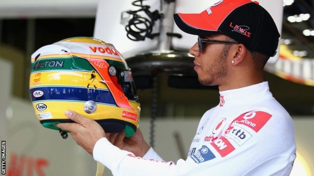 Lewis Hamilton Senna Helmet