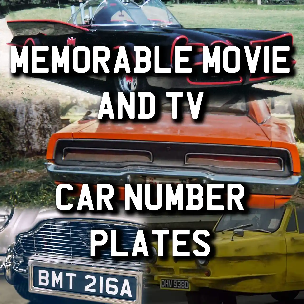 memorable movie and tv car number plates